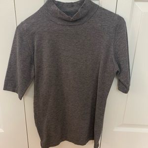 Small Grey Short Sleeve Mockneck